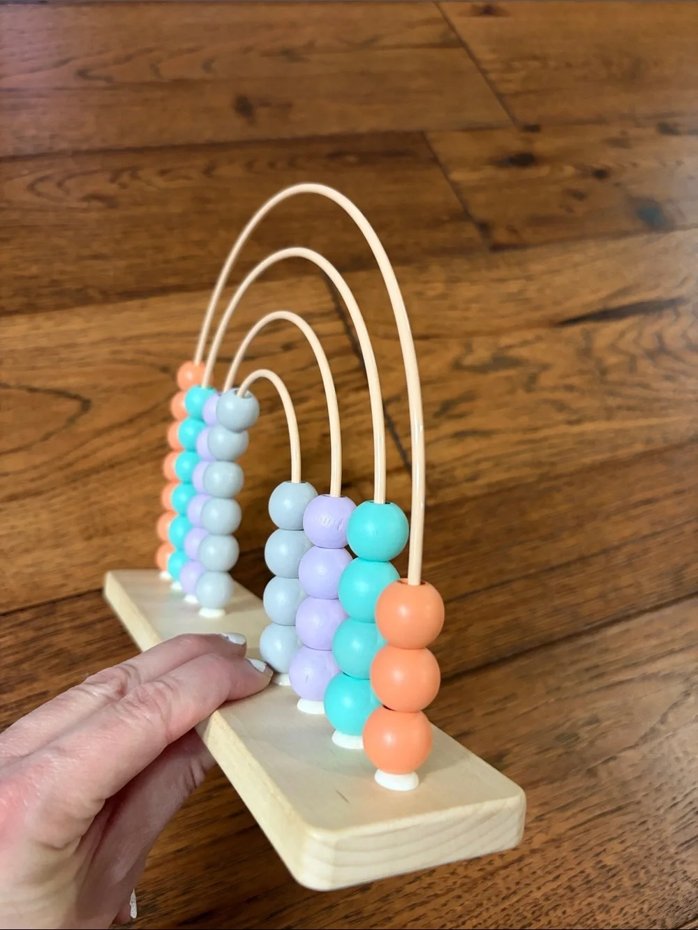 Pastel Abacus rainbow Wooden bead toy